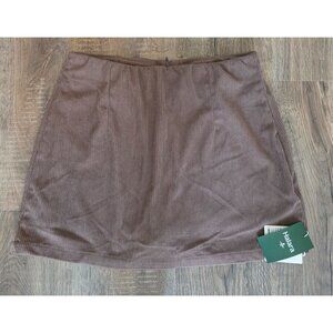 Halara Auracord Cloud Brown Corduroy Skirt Skorts M NEW Stretchy Athleisure